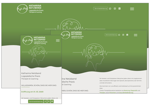 Screenshot Website Logopädie Netzband