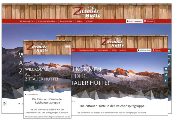 Screenshot Website Zittauer Hütte